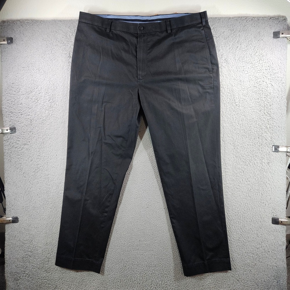 Brooks Brothers Advantage Chino Stretch Clark Fit Pants Mens 42x32 Black Cotton
